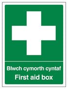 Welsh/English - First Aid Box - Portrait