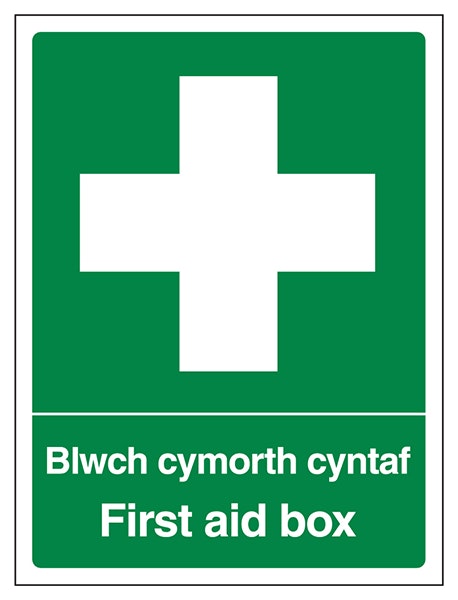 Welsh English First Aid Box Portrait