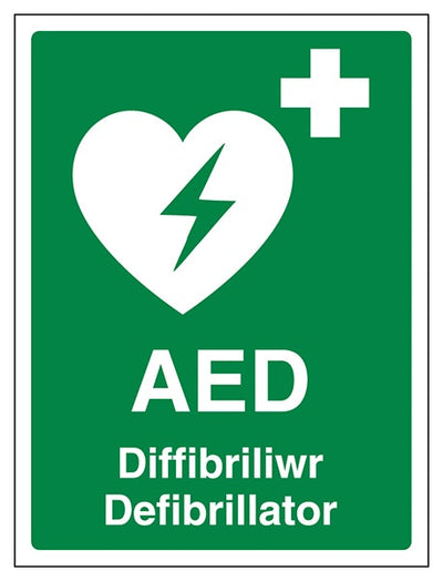 Welsh English Aed Emergency Defibrillator