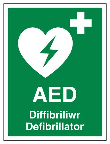 Welsh English Aed Emergency Defibrillator