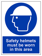 Safety Helmets Must Be Worn In This Area