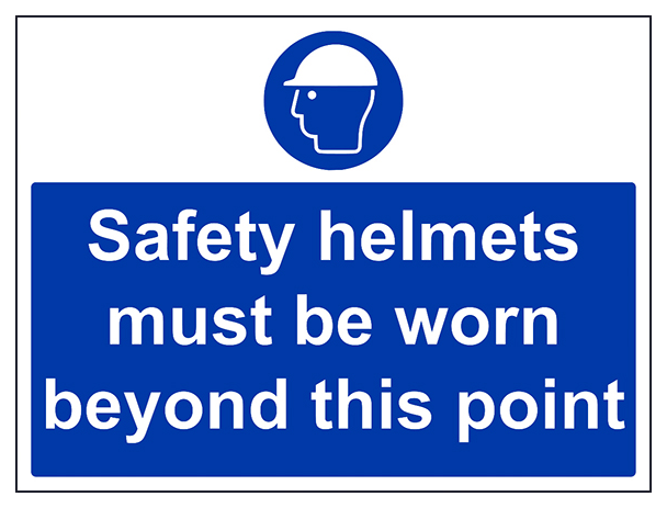 Safety Helmets Must Be Worn Large Landscape