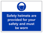 Safety Helmets Provided For Safety Must Be Worn - Large Landscape
