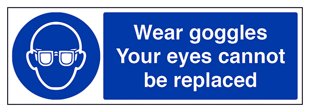 Wear Goggles Eyes Cannot Be Replaced Landscape