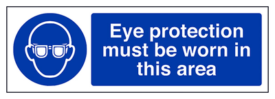 Eye Protection Must Be Worn In This Area Landscape