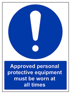 Approved Personal Protective Equipment