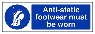 Anti Static Footwear Must Be Worn