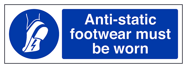 Anti Static Footwear Must Be Worn