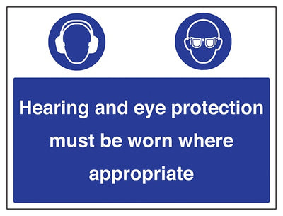 Hearing Eye Protection Must Be Worn