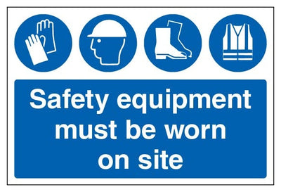 Safety Equipment Must Be Worn On Site Large Landscape