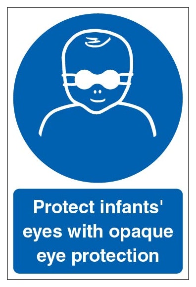 Protect Infants Eyes With Opaque Eye Protection Portrait