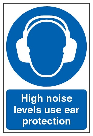 High Noise Levels Use Ear Protection Portrait