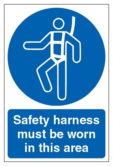 Safety Harness Must Be Worn In This Area Portrait