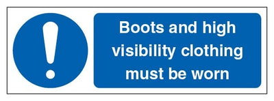 Boots And High Visibility Clothing Must Be Worn Landscape