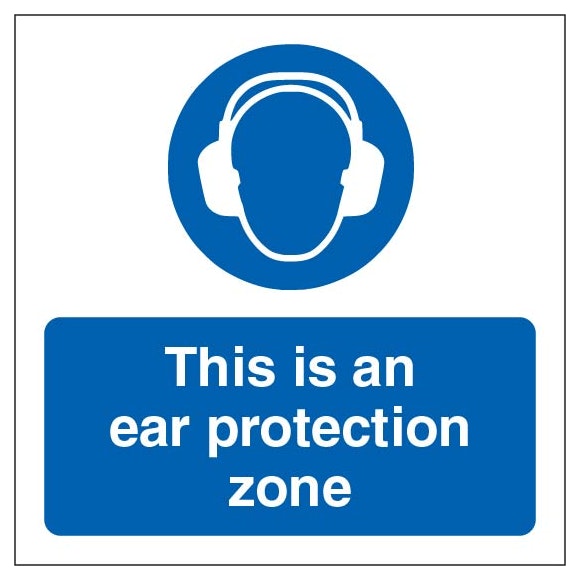 This Is An Ear Protection Zone Square