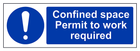 Confined Space Permit To Work Required - Landscape