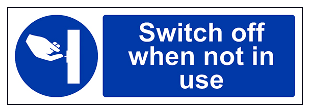 Switch Off When Not In Use Landscape