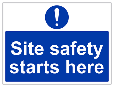 Site Safety Starts Here Large Landscape