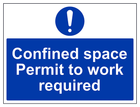Confined Space Permit To Work Required - Large Landscape