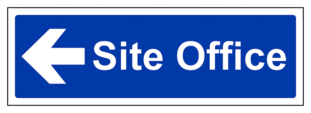 Site Office With Arrow Left