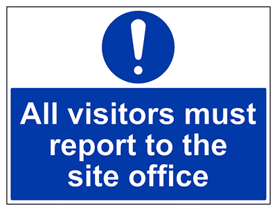 Visitors Report To Site Office Large Landscape