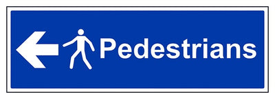 Pedestrians Arrow Left Landscape