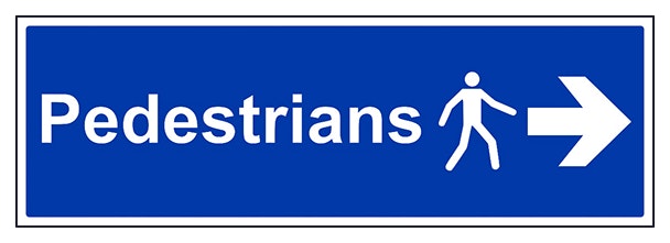 Pedestrians Arrow Right Landscape