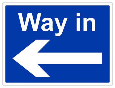 Way In Arrow Left Large Landscape