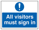 All Visitors Must Sign In - Landscape