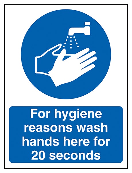 Wash Hands For 20 Seconds