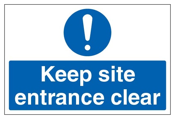 Keep Site Entrance Clear Large Landscape