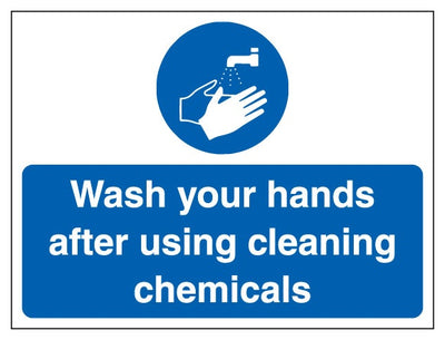 Wash Your Hands After Using Cleaning Chemicals Landscape