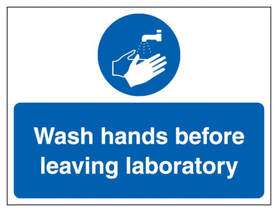 Wash Hands Before Leaving Laboratory Landscape