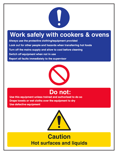 Work Safely With Cookers And Ovens Portrait
