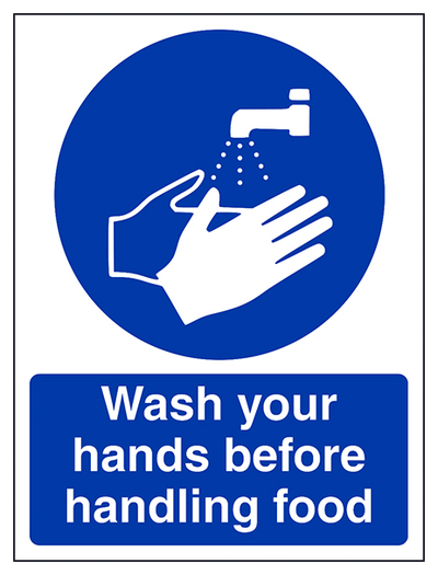 Wash Your Hands Before Handling Food Portrait