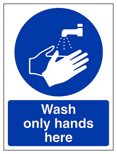 Wash Only Hands Here Portrait
