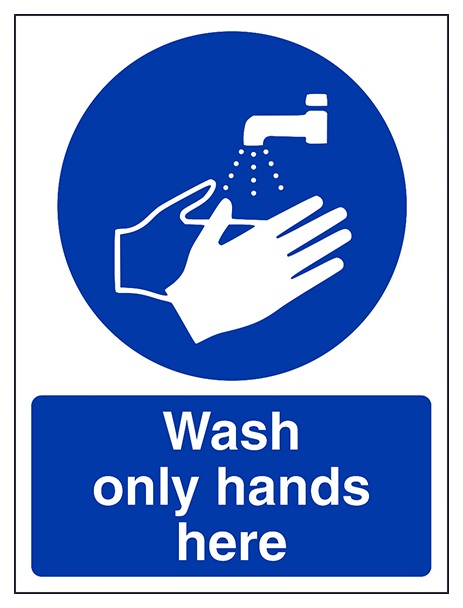 Wash Only Hands Here Portrait