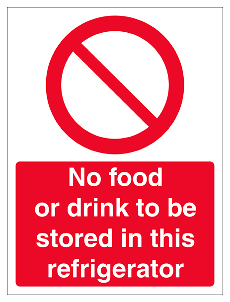 No Food Or Drink In Refrigerator Portrait