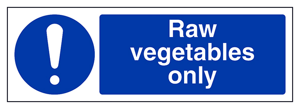 Raw Vegetables Only Landscape