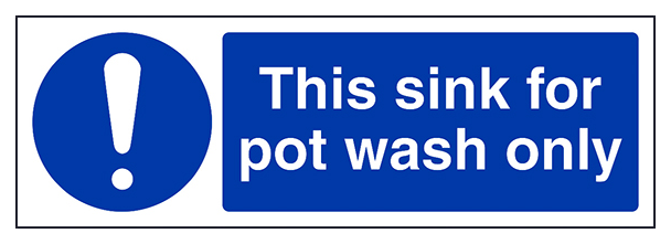 This Sink For Pot Wash Only Landscape