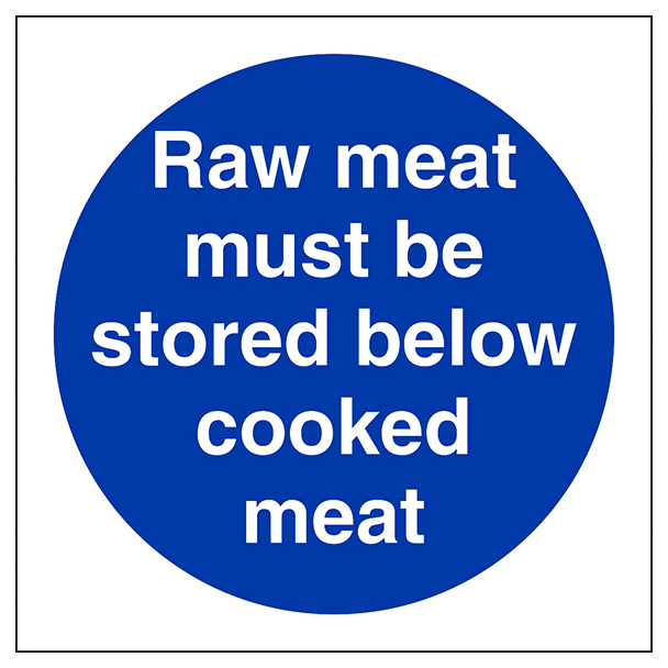 Raw Meat Must Be Stored Below Cooked Meat