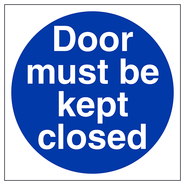 Door Must Be Kept Closed Square