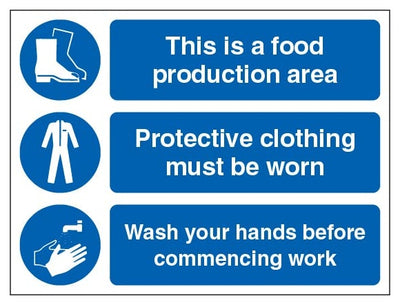 This Is A Food Production Area Protective Clothing Must Be Worn Landscape