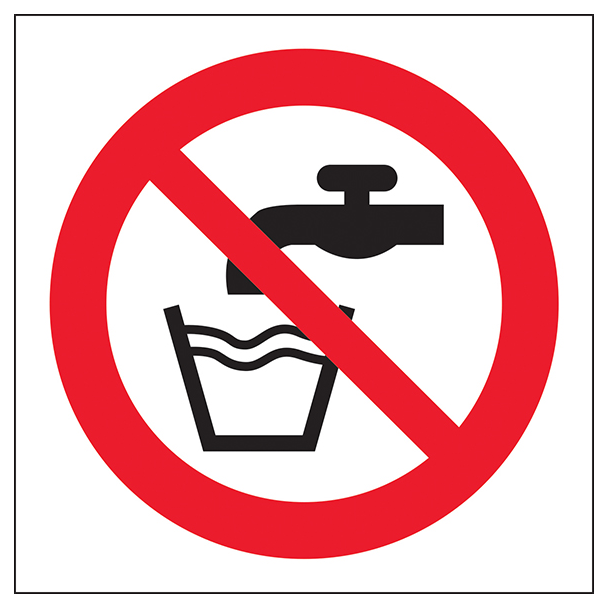 Not Drinking Water Symbol
