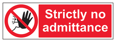 Strictly No Admittance Landscape