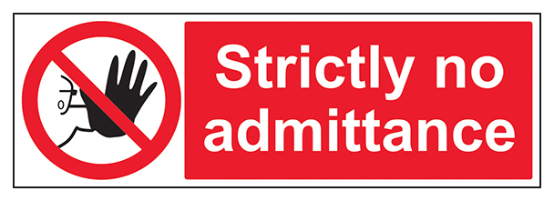 Strictly No Admittance Landscape