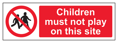 Children Must Not Play On This Site Landscape