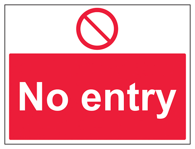 No Entry Large Landscape