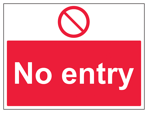 No Entry Large Landscape