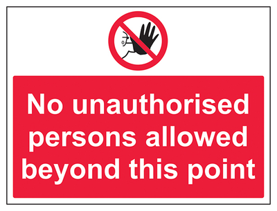 No Unauthorised Persons Allowed